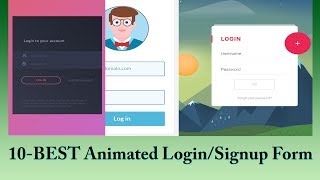 10 Best animated login and Signup Form with source code