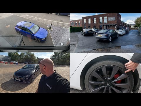 RSEV Electric Vehicle Dealer Ep4 - Buying Stock / Checking a Model 3 / Q8 E-Tron / Merc EQE 53 AMG