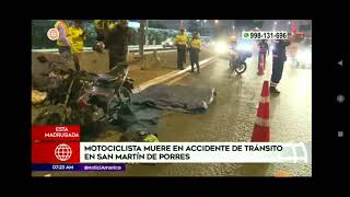 Así informo #AméricaNoticias del Accidente fatal con moto de Jaín Huamaní Cárdenas en Lima
