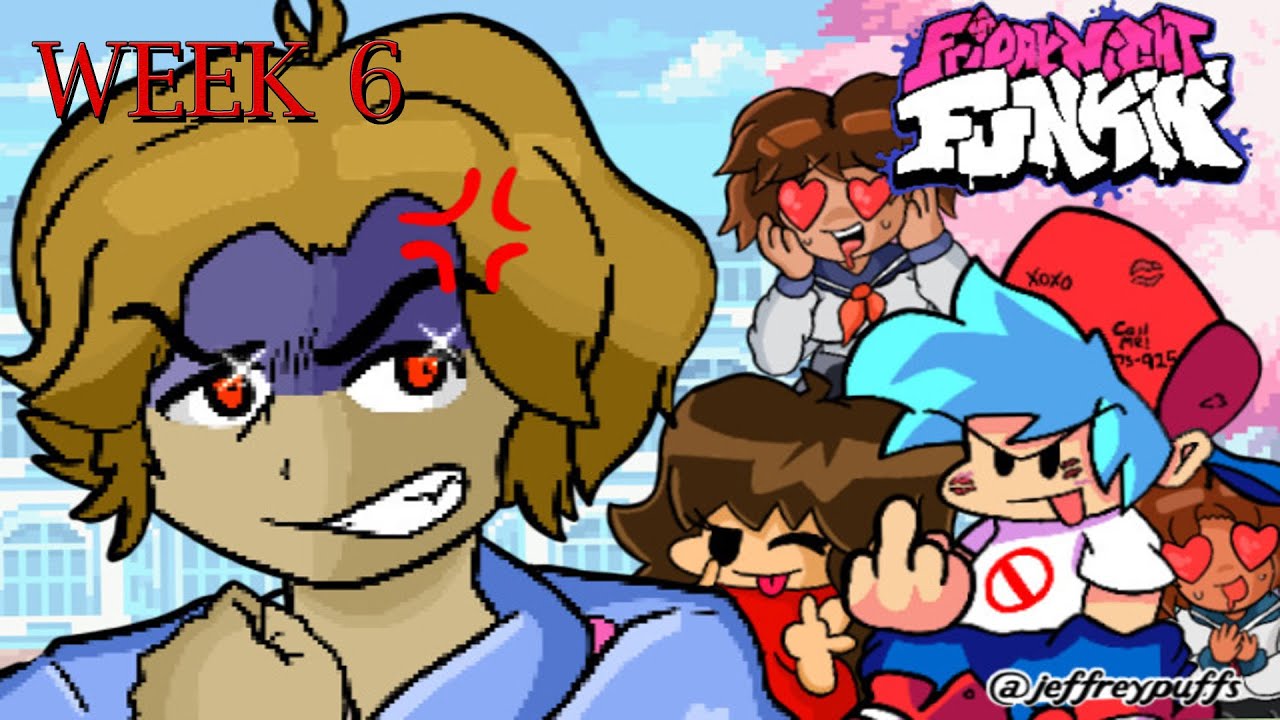 ( Friday night funkin ) Week 6 ( Song Senpai, Roses And Thorns