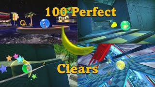 100 Perfect Clear World Records - Super Monkey Ball Banana Mania Compilation