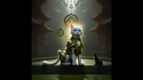 Mecha Mech Robots in the Sky Space Station Anthropomorphic cat surrounded by fractals1