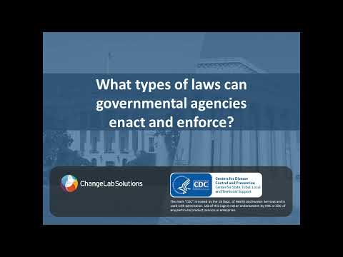 What types of laws can governmental agencies enact and enforce?