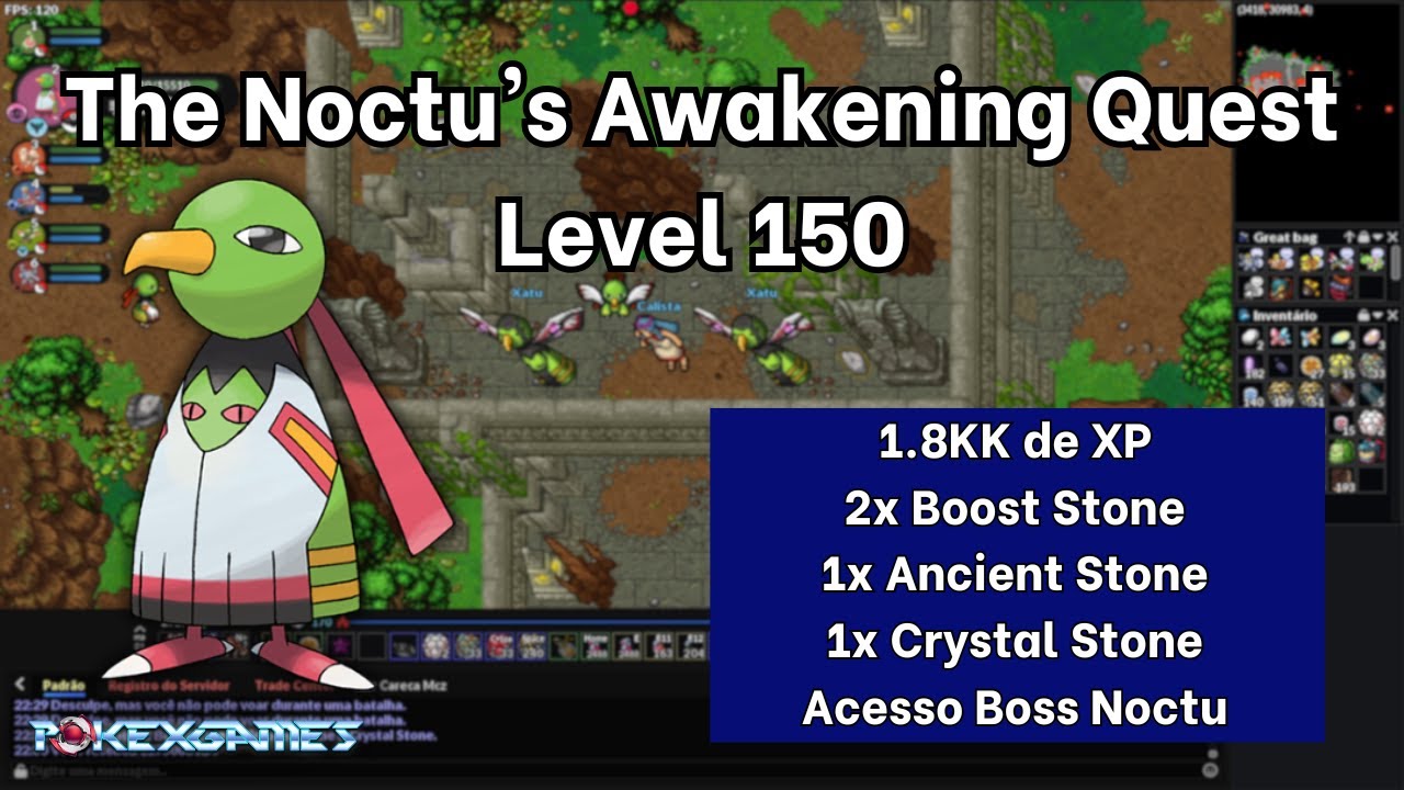 The Noctu's Awakening Quest (Level 150+) Quest Johto - PXG