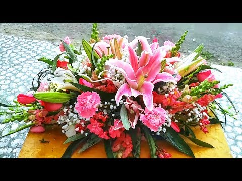 Video Hướng dẫn cắm dĩa hoa để bàn khách cho không gian tiệc... - youtube