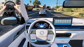 GTA 5 - 2024 KG Mobility Rexton (Ssangyong) [Steering Wheel gameplay] screenshot 5