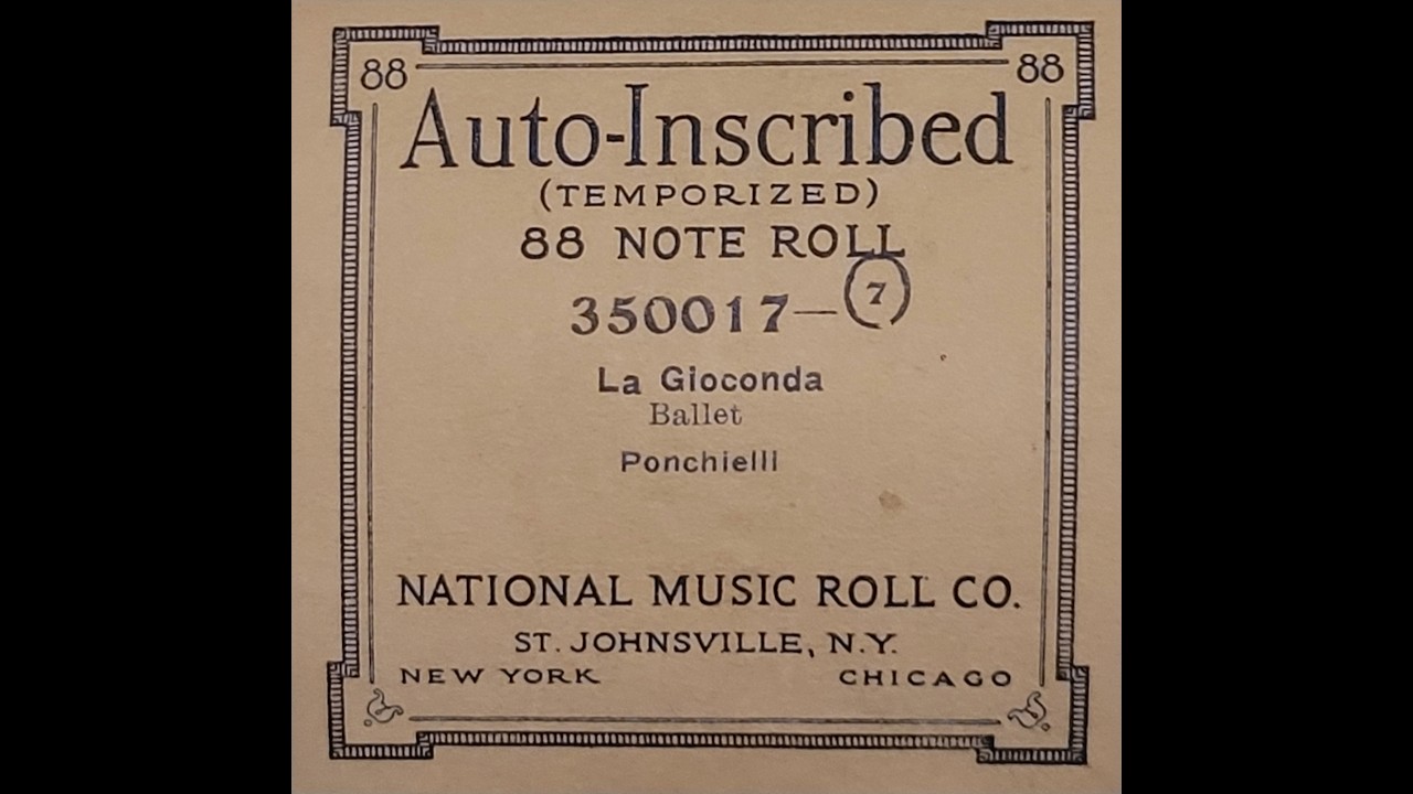 La Gioconda - Ballet - National Music Roll Company 350017