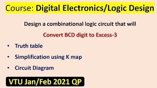BCD to Excess 3 conversion