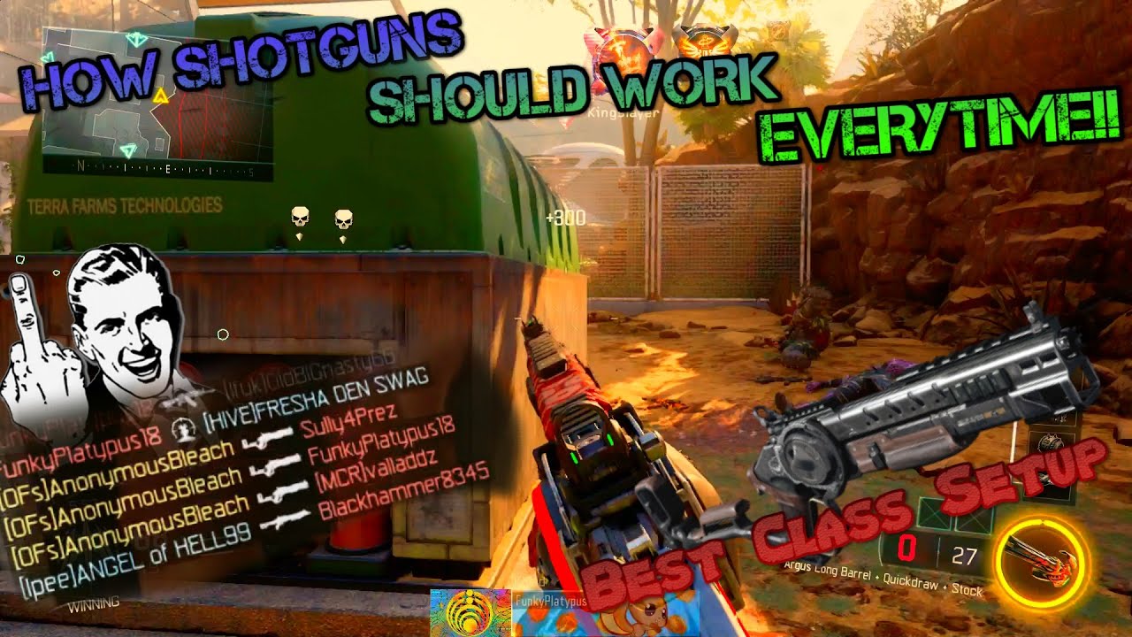 BLACKOPS3: HOW SHOTGUNS SHOULD WORK EVERYTIME!! (ARGUS BEST CLASS SETUP) BO3 GAMEPLAY
