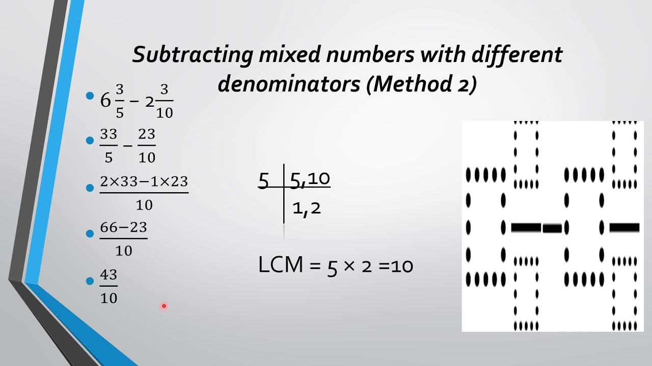 subtraction of mixed fraction Hindi version YouTube