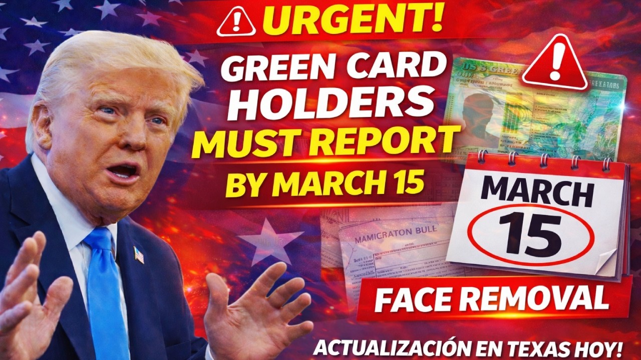 URGENT! Green Card Holders Must Report by March 15 or Face Removal ...