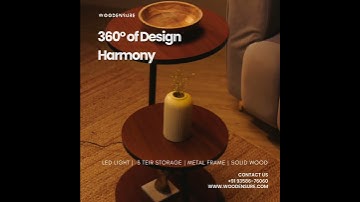 Modern Bedside Table with LED Light | Minimal Nightstand for Bedroom & Luxury Interiors | WoodEnsure