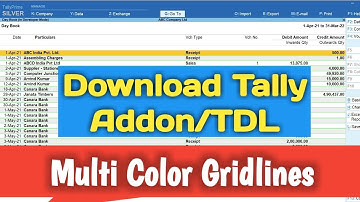 Multi Color Gridlines Tally TDL with Different Color of Alternate Lines