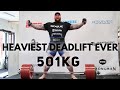 WORLD RECORD DEADLIFT 501KG! Behind the scenes! Subscribe for extra support!