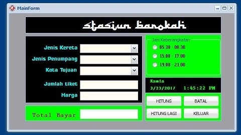 Tutorial Delphi xe2 Fmsoft Unigui  Aplikasi tiket kereta api