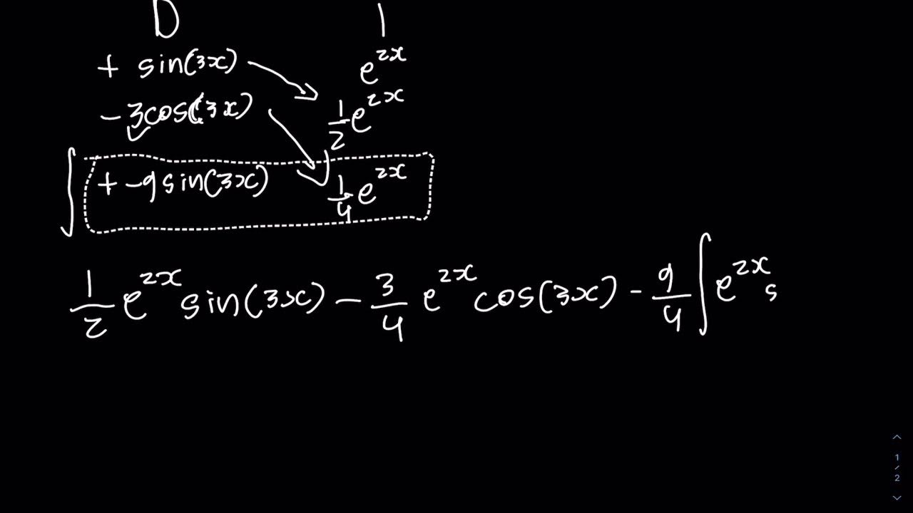 Integral Of E 2x cos 3x By Parts YouTube integral-of-e-2x-cos-3x-by-parts-youtube