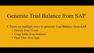 How to Generate Trial Balance from SAP screenshot 5