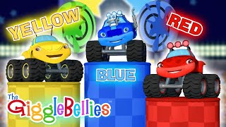 Learn Colors with Monster Trucks Racing! | Ep 01 | GiggleBellies