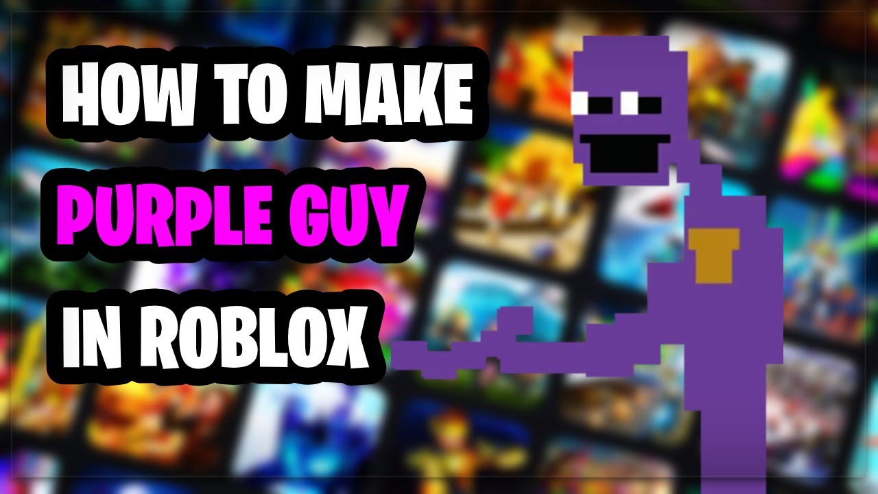 How To Make A Purple Guy Avatar In Roblox Youtube