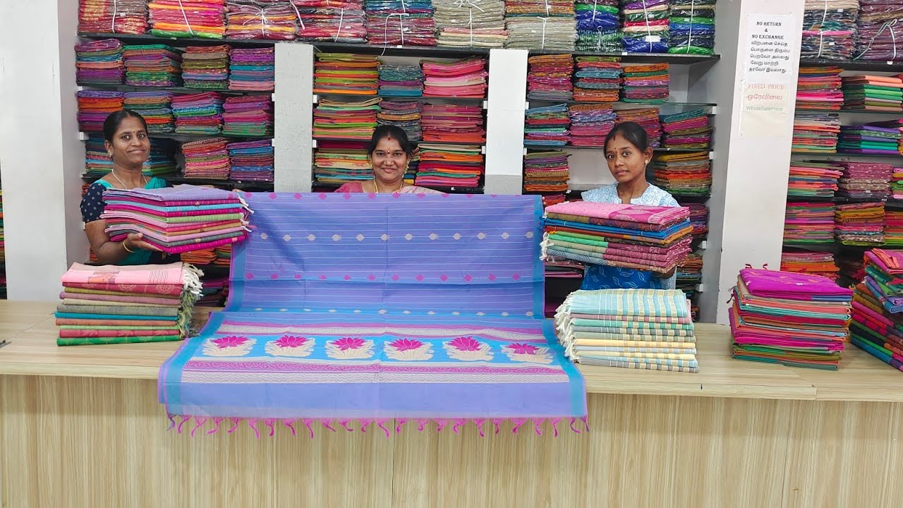 100 % Pure Cotton | நெசவாளரஂகளினஂ நேரடி விறஂபனை | காட்டன் சேலை தயாரிப்பாளர்  |  Srenyracottons