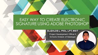 Easy way to create Electronic Signature using Adobe Photoshop screenshot 1