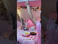 Her pink customised van home is truly a paradise.