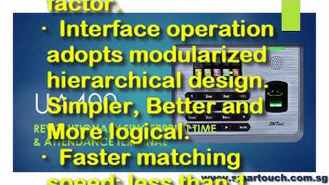 Biometric Fingerprint Machine UA400 Special Features Work with BCA EPSS and Payroll Singapore