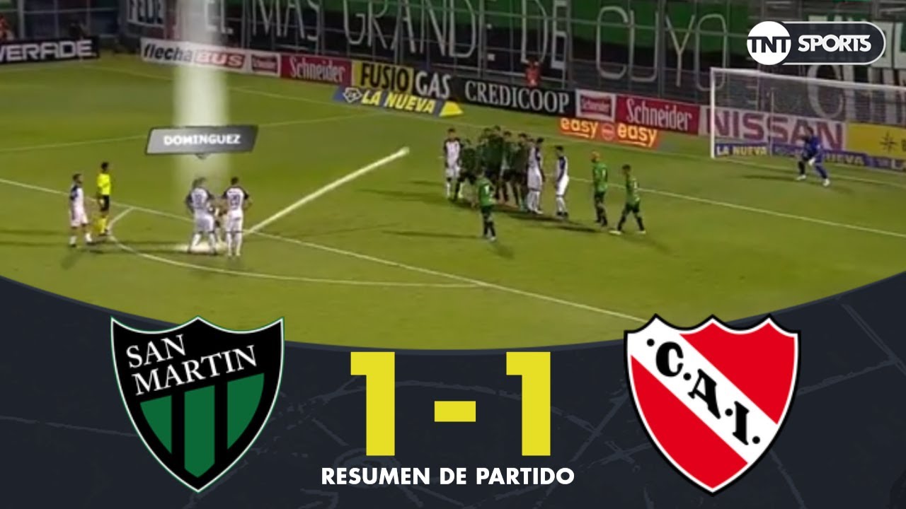 Resumen de San Martín SJ vs Independiente (1-1) | Fecha 19 - Superliga ...