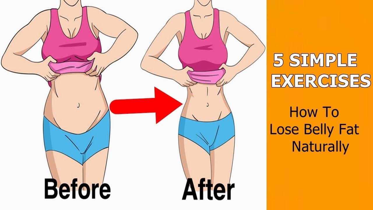 How To Lose Belly Fat Naturally With Simple Exercises (5 Simple Exercises) - YouTube