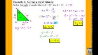 PC: 4.8 Notes: Example 1 - Solve a Triangle