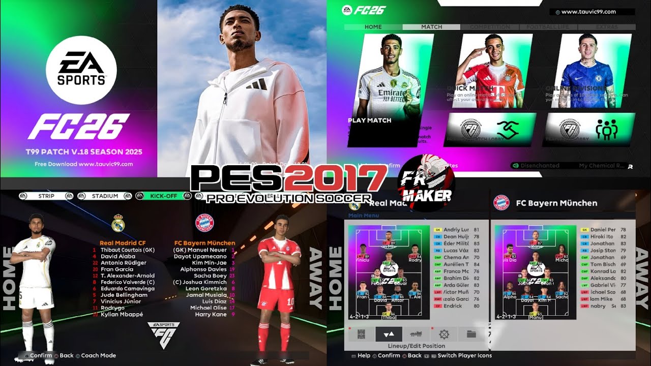 FC 26 V2 GRAPHIC MENU PES 2017 BY FR MAKER 🔥 - YouTube