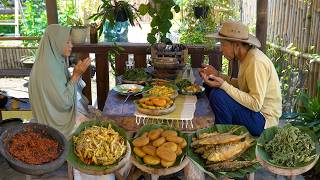 Harvesting Cassava in the Garden | Cooking Stir-Fried Cassava with Bean Sprouts Uti Style, Tempeh...