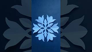 How to make beautiful snow flake easy and simple #diy #papercraft #craft #snowflakes #snowflakes