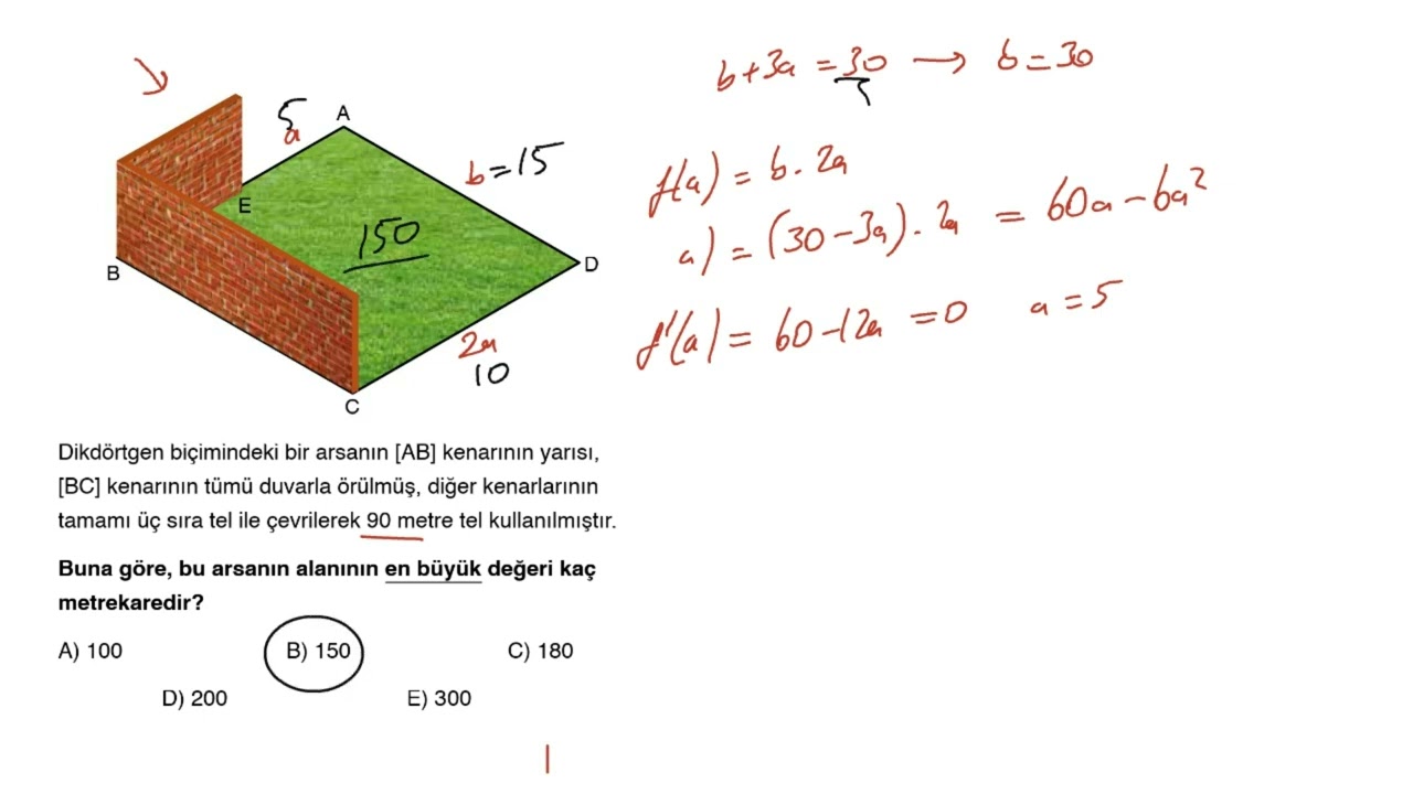 AYT MATEMATİK 7.BÖLÜM TÜREV 2 ÖĞRENİYORUM TEST 20