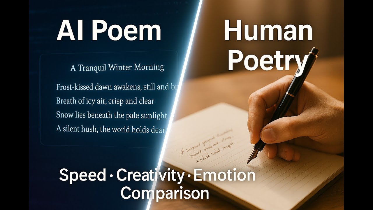 AI Poem Generator vs Human Poetry Writing｜Speed, Creativity & Emotion Compared