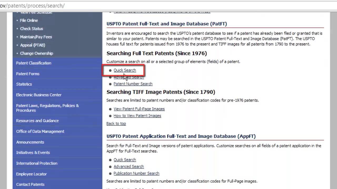 search for patent assignments