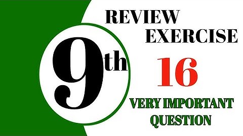Review exercise 16|| 9th class math ||chapter 16 || science group