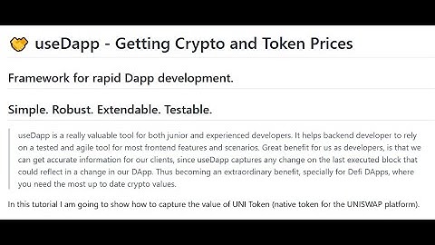 useDapp - Token Price