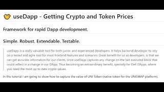 useDapp - Token Price