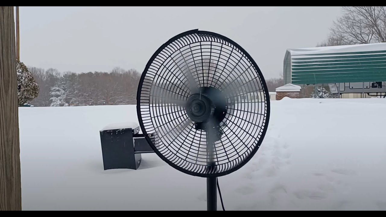 Live Fan Oscillating in Snow YouTube