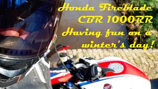 Honda CBR 1000RR, winters day ride