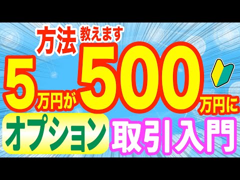 【投資】オプション取引で5万円を500万円にした方法を教えます。
