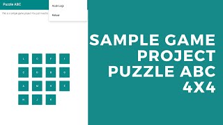 Demo Game Puzzle ABC 4x4 || Android Studio Sample Projects screenshot 2