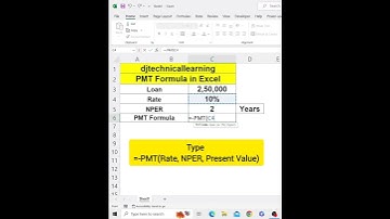 PMT Formula in Excel | PMT Function in Excel | #pmt #pmtformula #excel #exceltutorial #exceltech