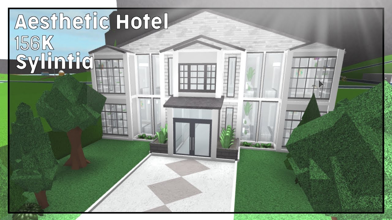 Aesthetic Hotel 154k Bloxburg Speedbuild Youtube - roblox bloxburg hotel rp