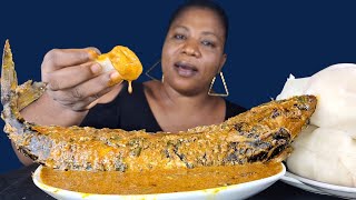 Nigeria food ASMR mukbang Peanut soup with fufu mukbang ASMR