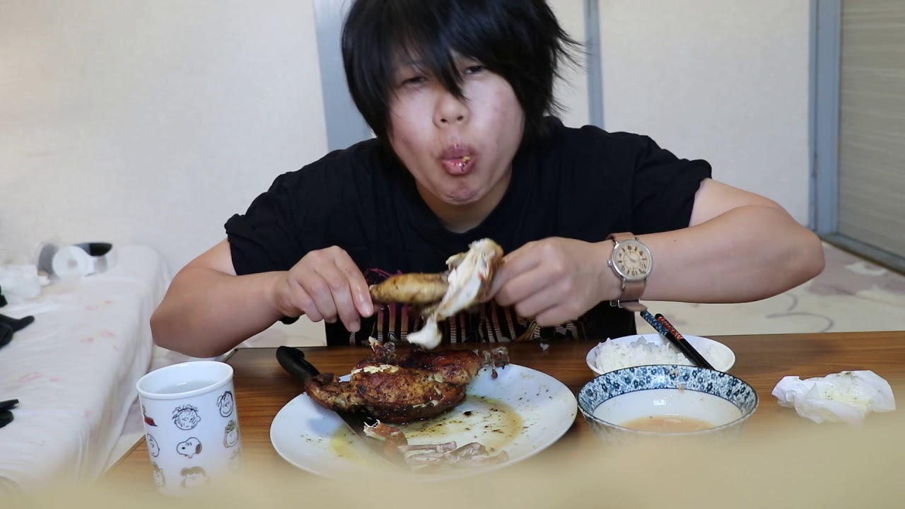 Eating whole chicken YouTube