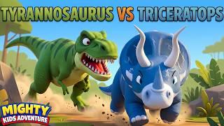 Tyrannosaurus Vs Triceratops | Dinosaur Battle | Meet Carnotaurus | Ep - 36 | Dinosaur for Kids