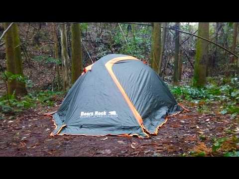 ハヤブサテント初使用の冬ソロキャンプ【ベアーズロック】 - YouTube
