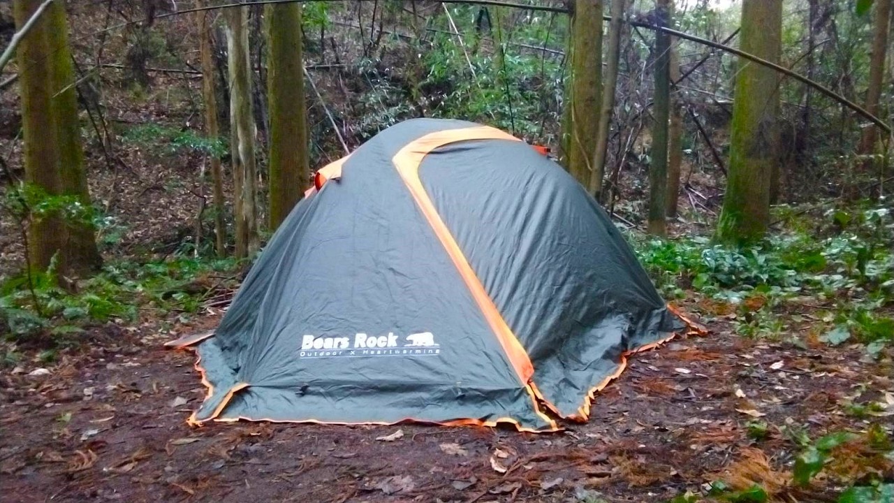 ハヤブサテント初使用の冬ソロキャンプ【ベアーズロック】